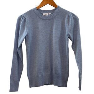 Saint Tropez Mila Pulloever Sweater Knit Crewneck Blue Size Small